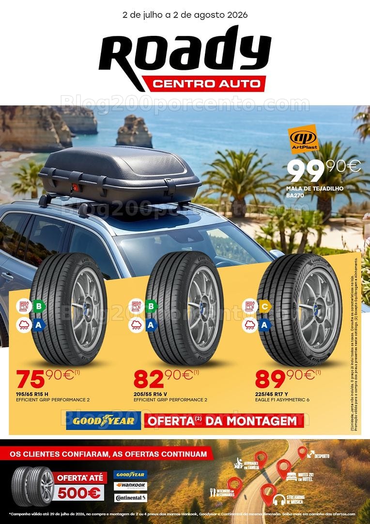 Antevisão Folheto ROADY Centro Auto Promoções até 2 agosto